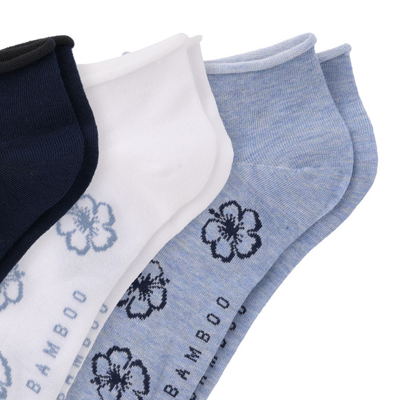 Gina Benotti 3 Paar Damen Sneaker-Socken mit Blumen