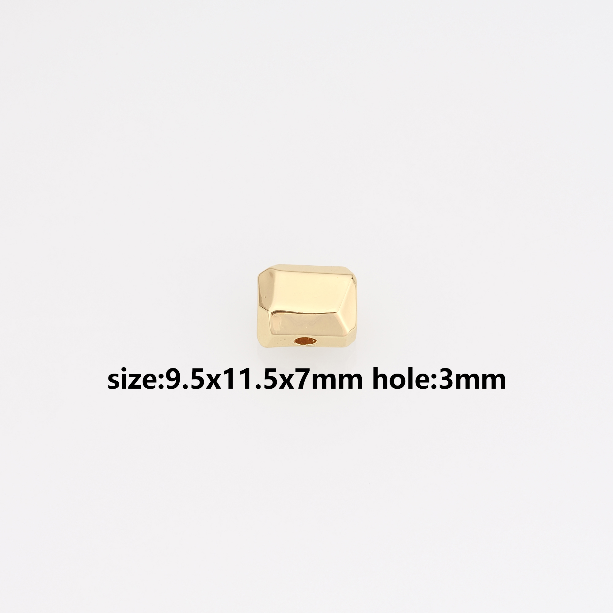 18K Gold Filled Rectangle Spacer Beads,Rectangle Bead for Bracelet Jewelry Necklace Making Supply