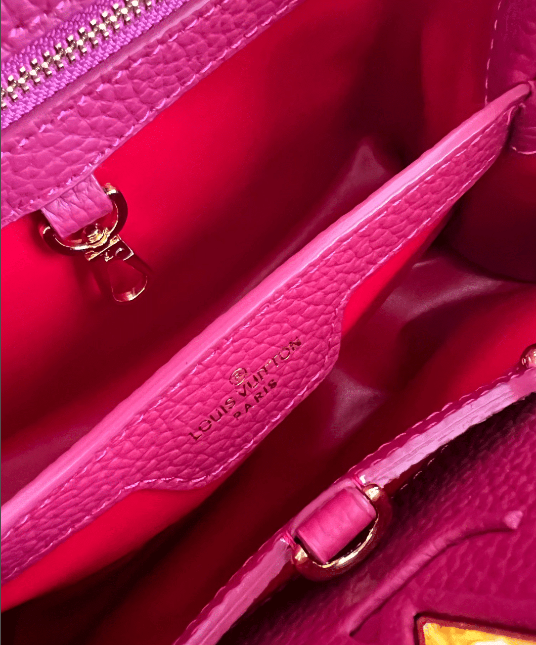 Louis Vuitton Capucines Taurillon Cowhide Dark Pink 27Cm M20845