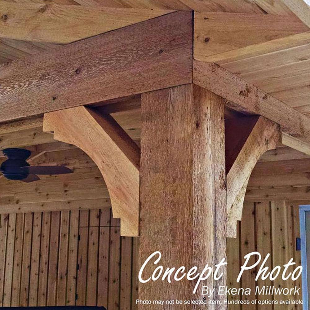 3 1/2x22W x 12x22D x 24x22H Traditional Smooth Brace, Douglas Fir