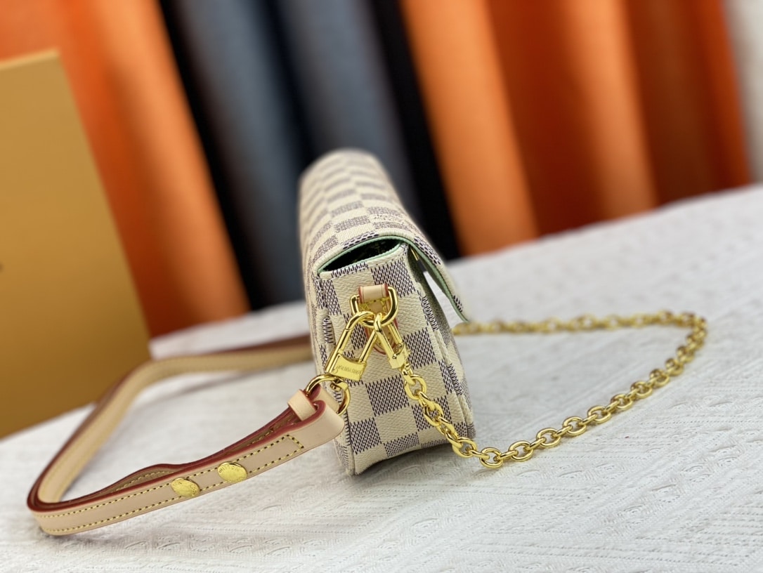 Louis Vuitton Ivy Wallet On Chain Bag Damier Ebene Beige 23cm/9in