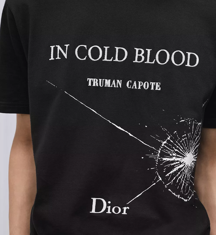 Dior T-Shirt with Book Cover Embroidery and Print, Relaxed Fit