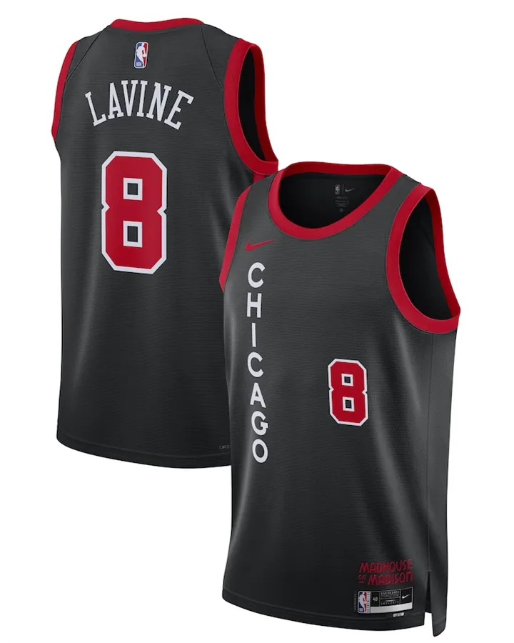 Maillot Chicago Bull LAVINE 8 NBA Basket 2023 2024€35.99