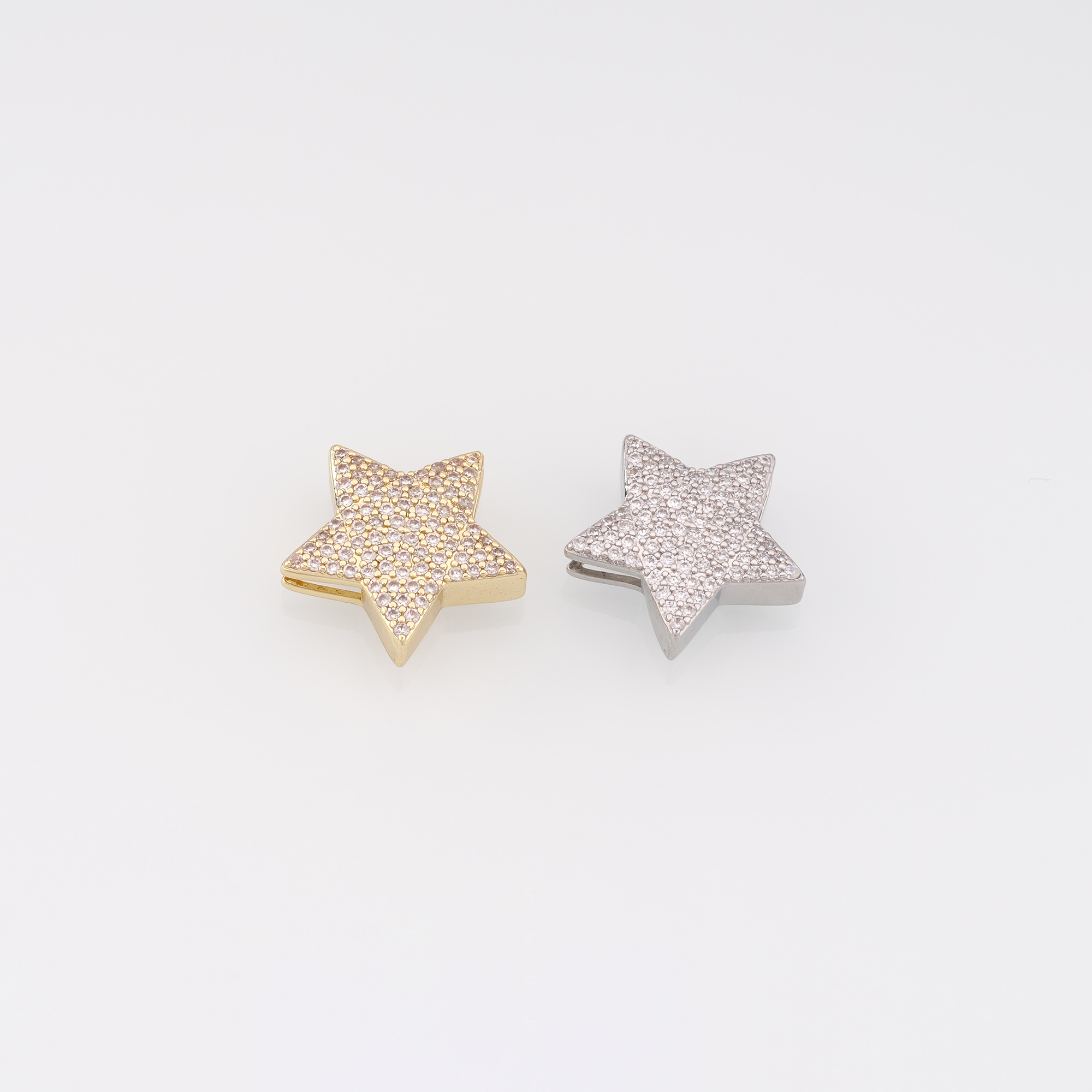 18K Gold Filled Star Spacer Beads,CZ Micro Pave Celestial Spacer Beads,Necklace And Bracelet Making,DIY Jewelry Supply