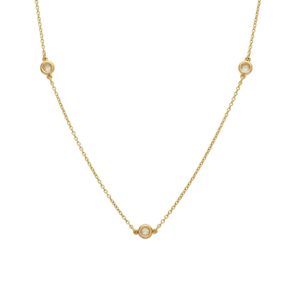 Tiffany & Co. Elsa Peretti By the Yard Necklace 18K Yellow Gold Diamond 60127092