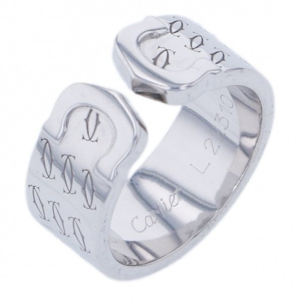 Cartier 2C Ring K18WG White Gold Ring