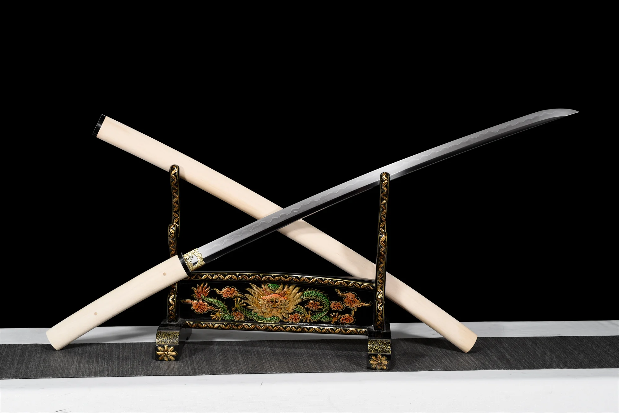 T10 Shirasaya Katana – Real Hamon, Natural Saya, Full Tang