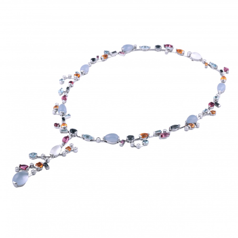 Cartier Merimero Necklace Platinum Multicolor