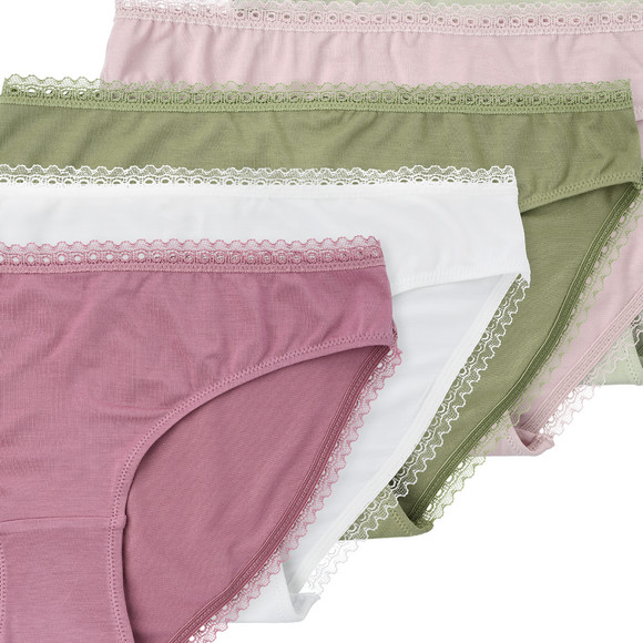 Gina Benotti 5 Damen Slips mit Spitze