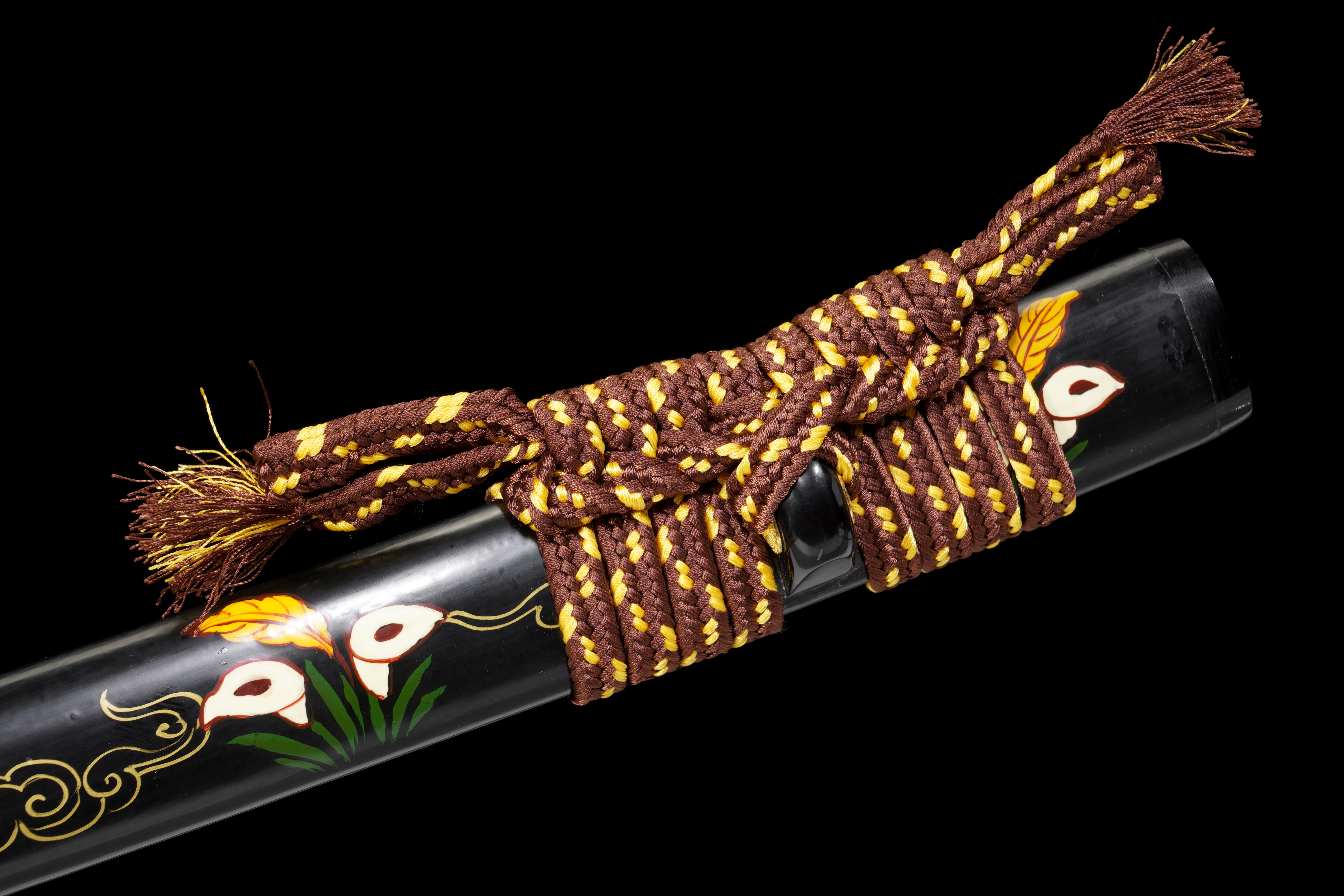 Handmade Japanese Katana T10 Steel Clay Tempered Golden Lattice Full Tang
