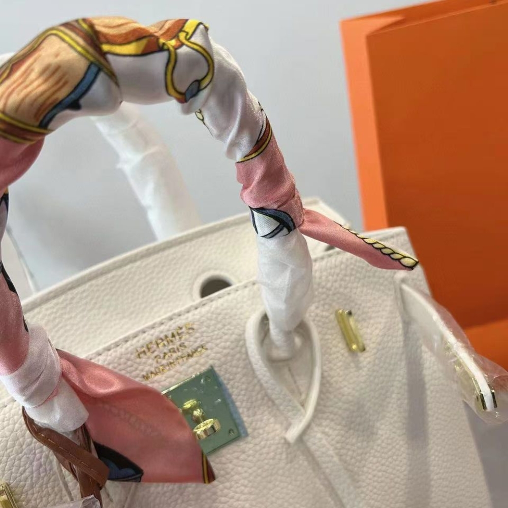 Hermes Birkin 25 Gold Hardware Epsom White 25Cm