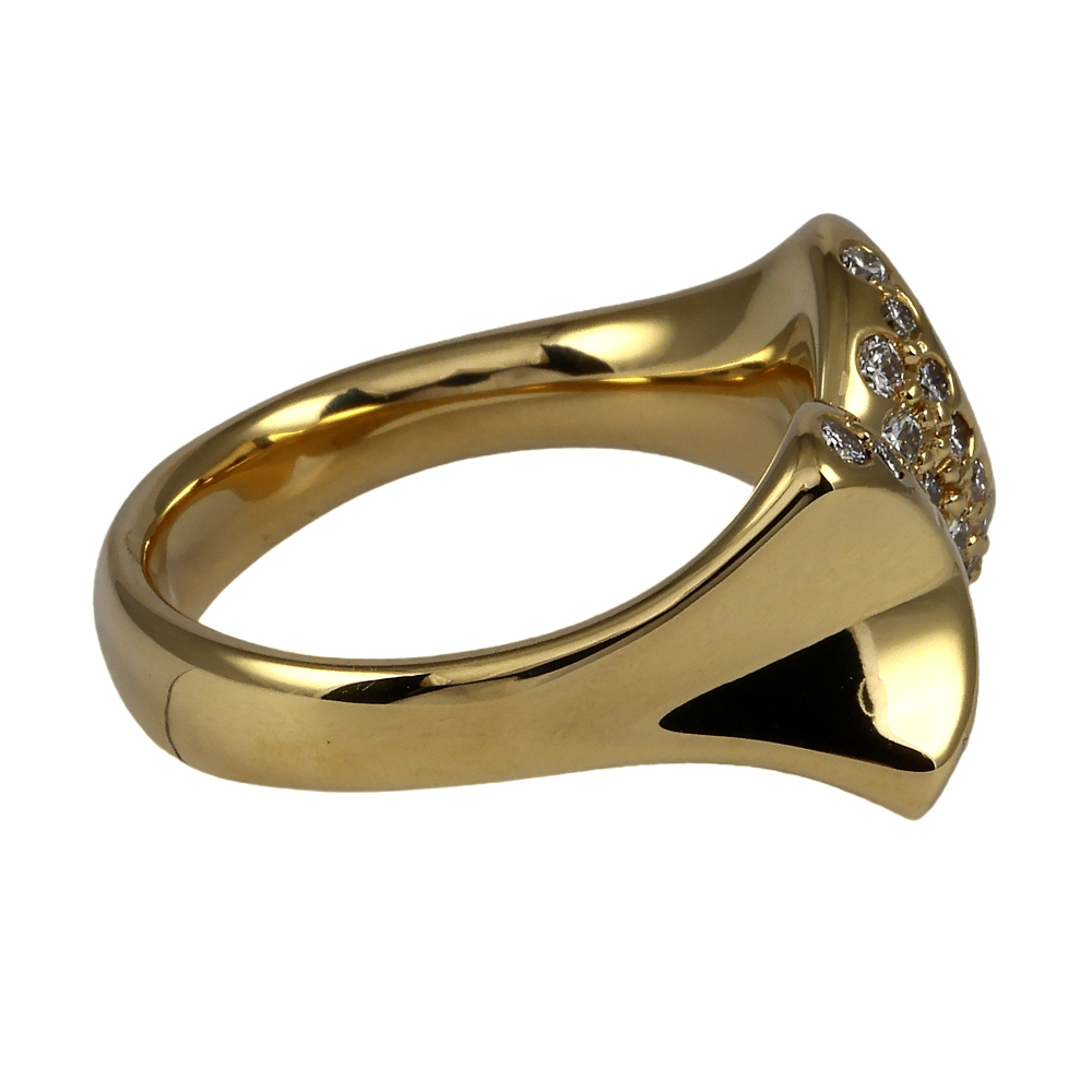 Tiffany & Co. Tiffany Butterfly Elsa Peretti K18YG Yellow Gold Ring Diamond