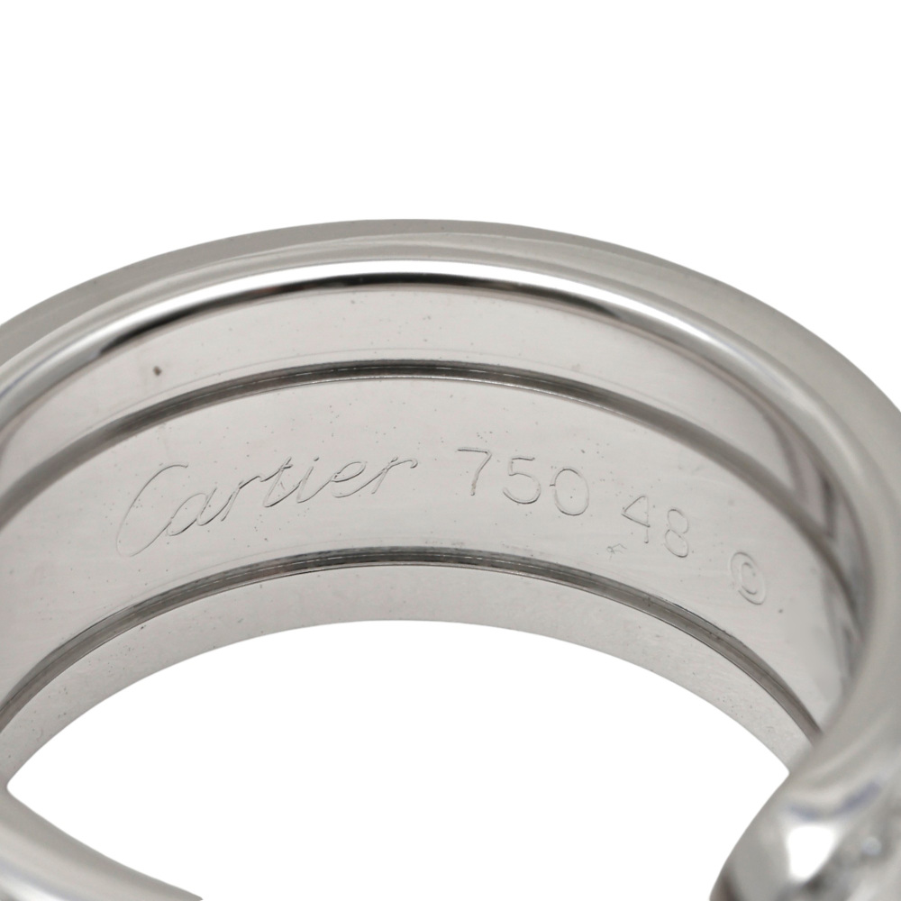 Cartier 2C C Do Wide Lm Ring 18K White Gold Diamond