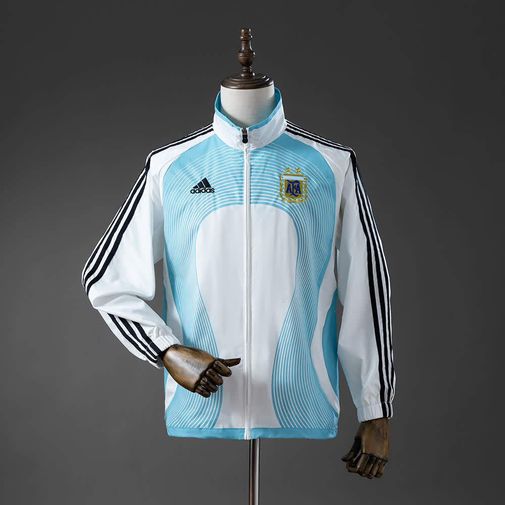 Argentina 05/06 Retro Windbreaker - White & Blue