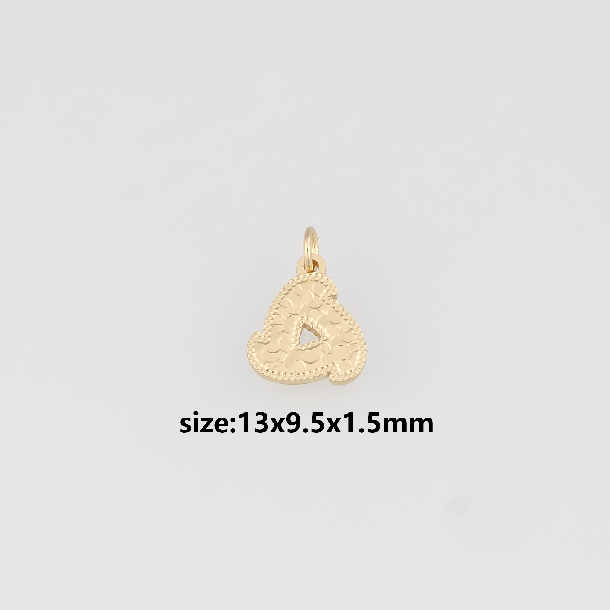 18K Gold Filled Triangle Pendant,Dainty Geometric Charm Earrings Necklace for DIY Jewelry Making Supply