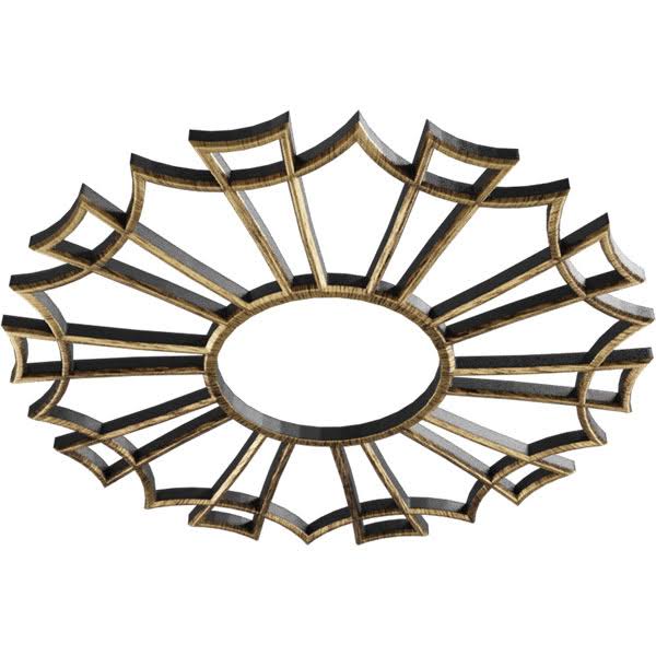 Ekena Millwork CMPP22AUABS 22x22OD x 7 3/4x22ID x 3/4x22P Augustus Architectural Grade PVC Pierced Ceiling Medallion, Antiqued B