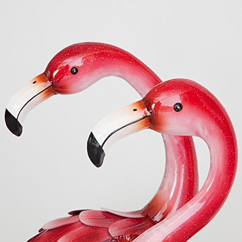 Bits and Pieces – Set of 2 Metal Flamingo Garden Statues – Measures 35 1?2″ Tall – Outdoor Garden Decoration – Flamingo Yard Art