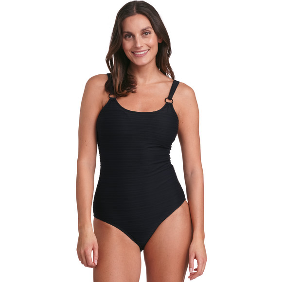 Gina Benotti Damen Shape-Badeanzug mit Streifenstruktur