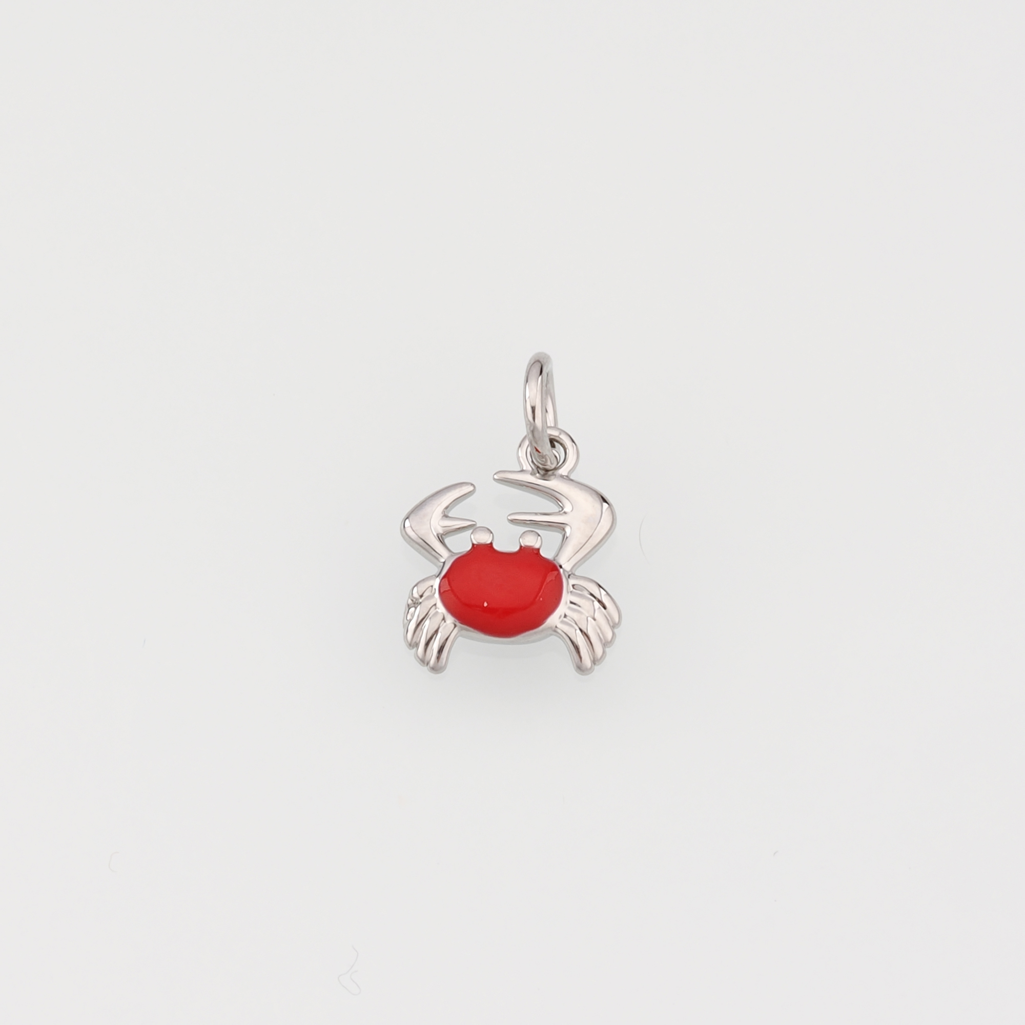 18K Gold Filled Crab Pendant,Enamel Cancer Charm Earrings Necklace for DIY Jewelry Making Supply