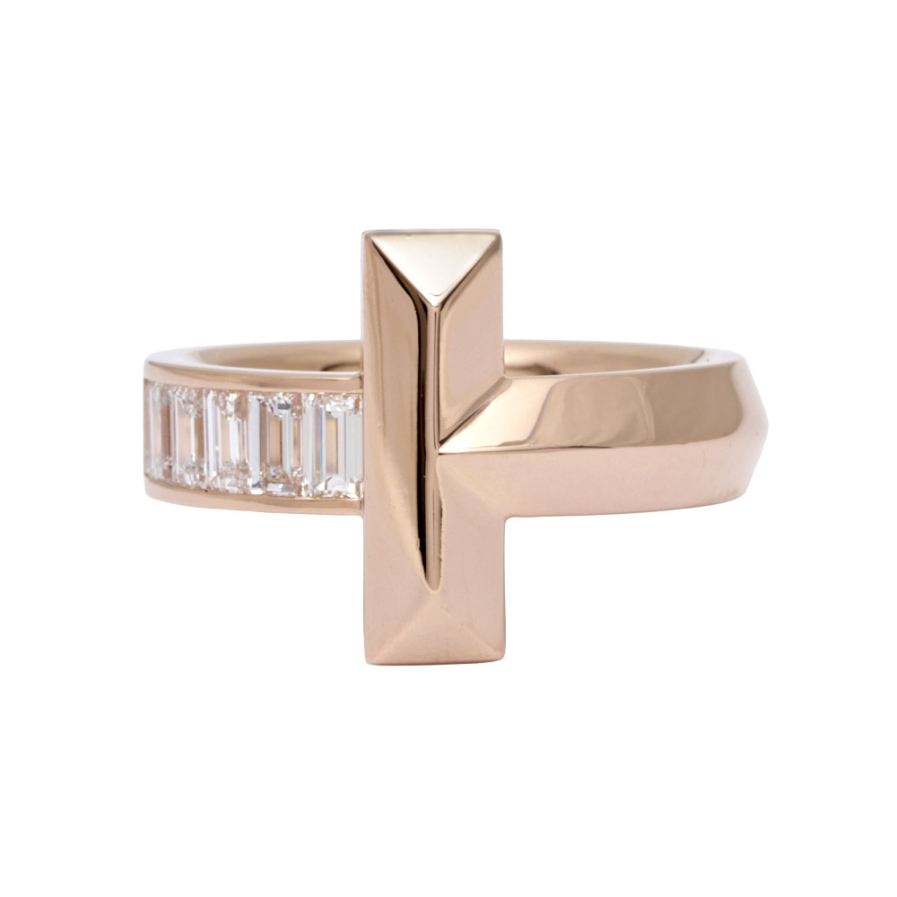 Tiffany & Co. Tiffany T One Ring 18K Rose Gold Diamond