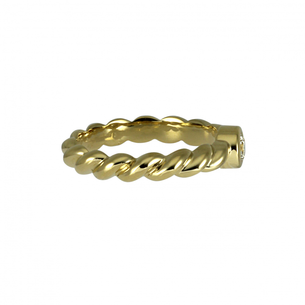 Tiffany & Co. Tiffany Twist K18YG Yellow Gold Ring Diamond