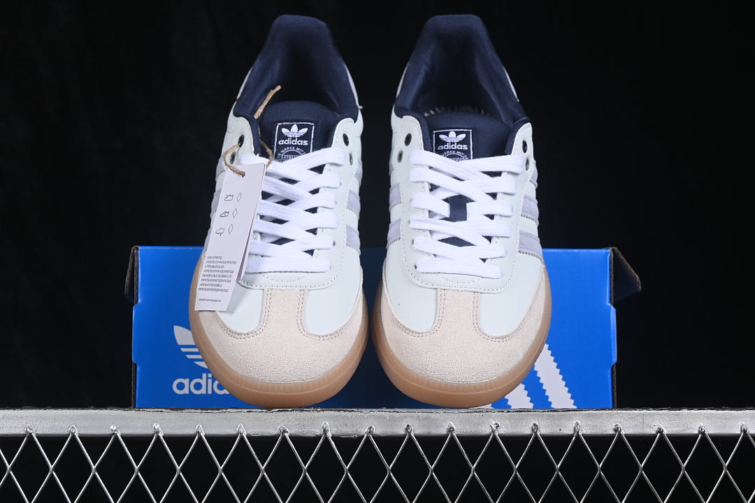 Adidas Samba Og Casual Sneakers White/Grey/Navy Blue KJ7305