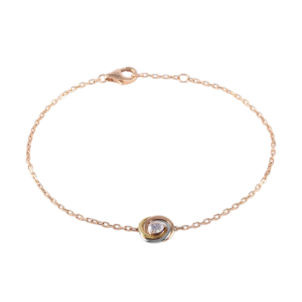 Cartier Trinity Bracelet Tri-Gold Diamond B6058700