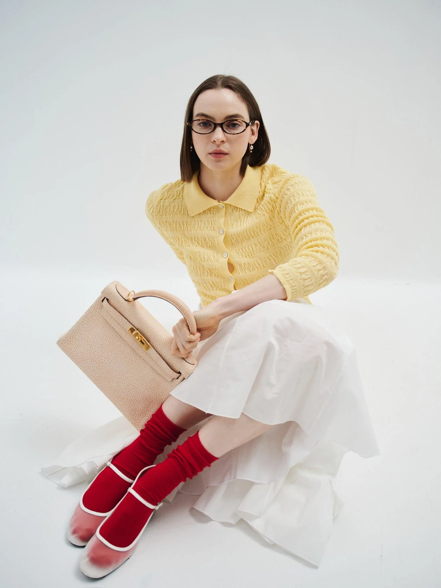 Hermès Kelly 28 Retourne Orange Dalmatian Buffalo Skipper Gold Hardware
