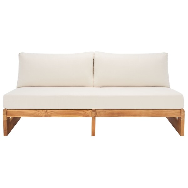 SAFAVIEH Couture Julianne Brazilian Teak Patio Sofa