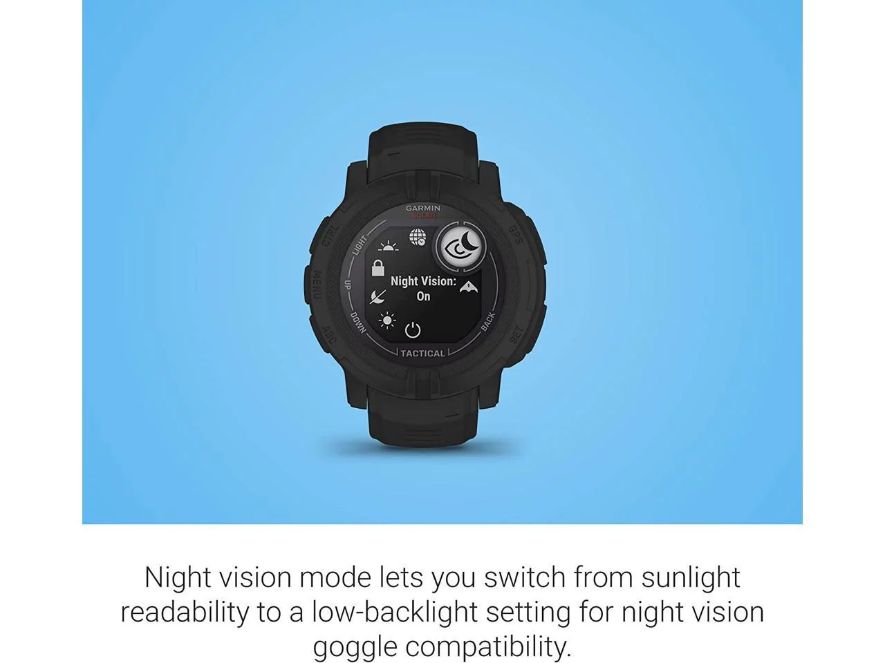 Garmin Instinct 2 Solar Tactical Edition 45mm Rugged GPS Smartwatch, Black