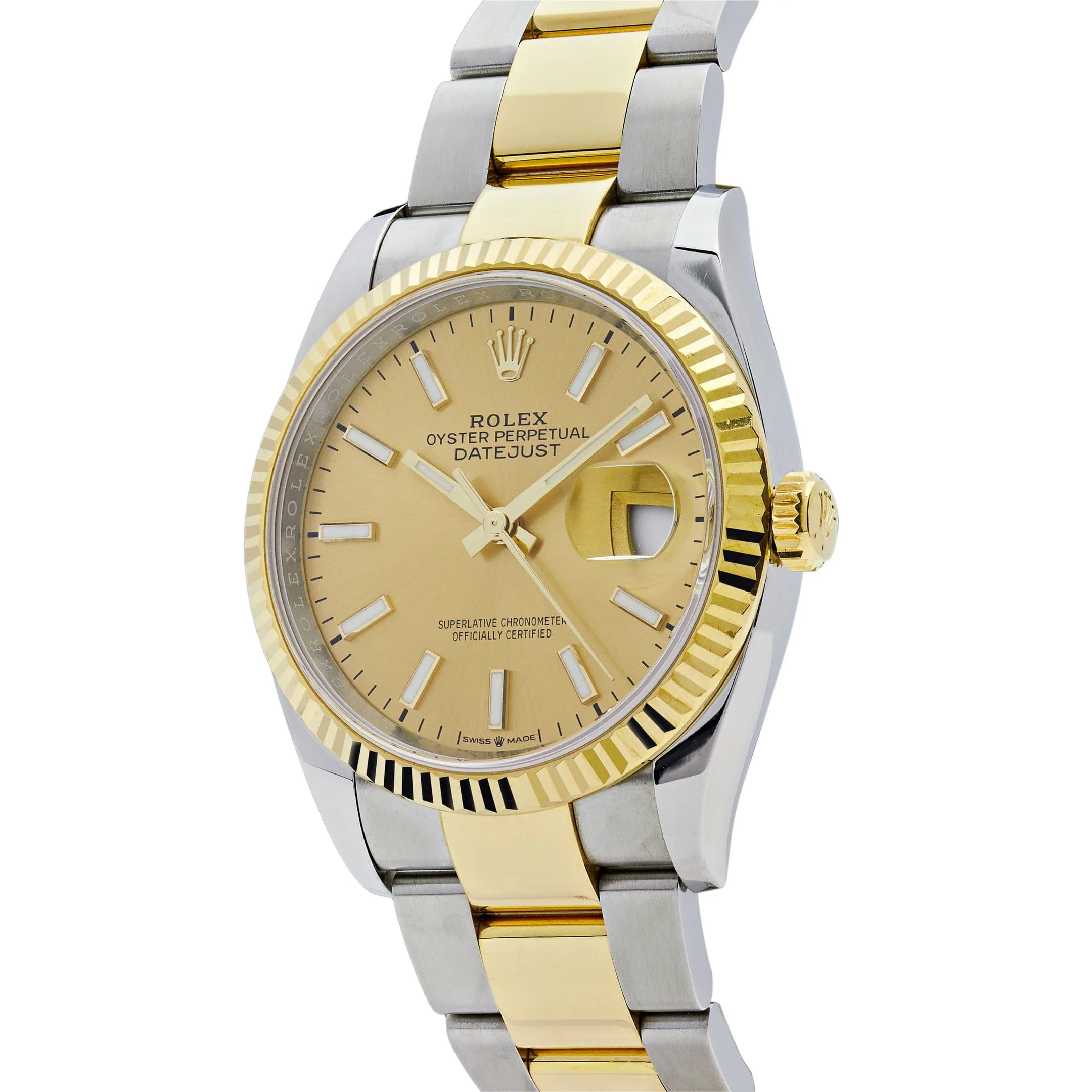 Rolex Datejust 36 126233 Two-Toned Yellow Gold Stainless Steel Champagne Dial