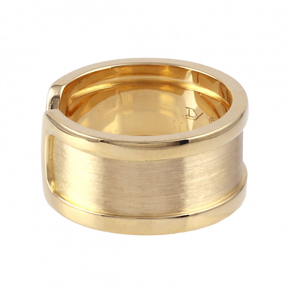 Cartier 2C Ring C Do Wide 18K Yellow Gold