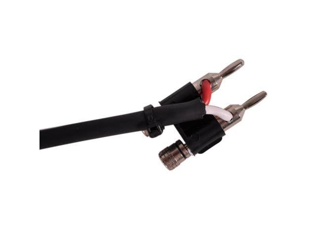 Seismic Audio Pair of 100 Foot Banana to 1/4 inch Speaker Cables -12 Gauge 2 Conductor 100& Black - BS12Q100-2Pack
