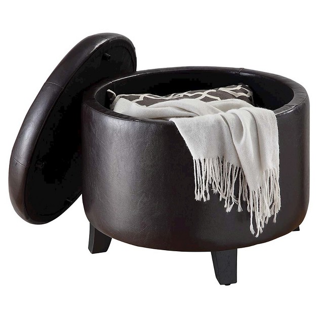 Designs4comfort Round Storage Ottoman Breighton Home