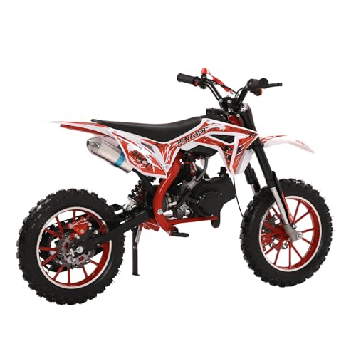 49cc Dirt Bike for Adults & Kids,Kids Dirt Bike Mini Dirt Bikes,2-Stroke Gas Power Motocross Off-Road, Mini Pit Bike with Front Rear Disc Brakes, High-Speed Racing Motorcycle for Kid 40KM/H (blue)