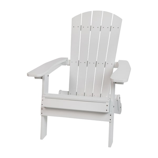 AllWeather Poly Resin Folding Adirondack Chair