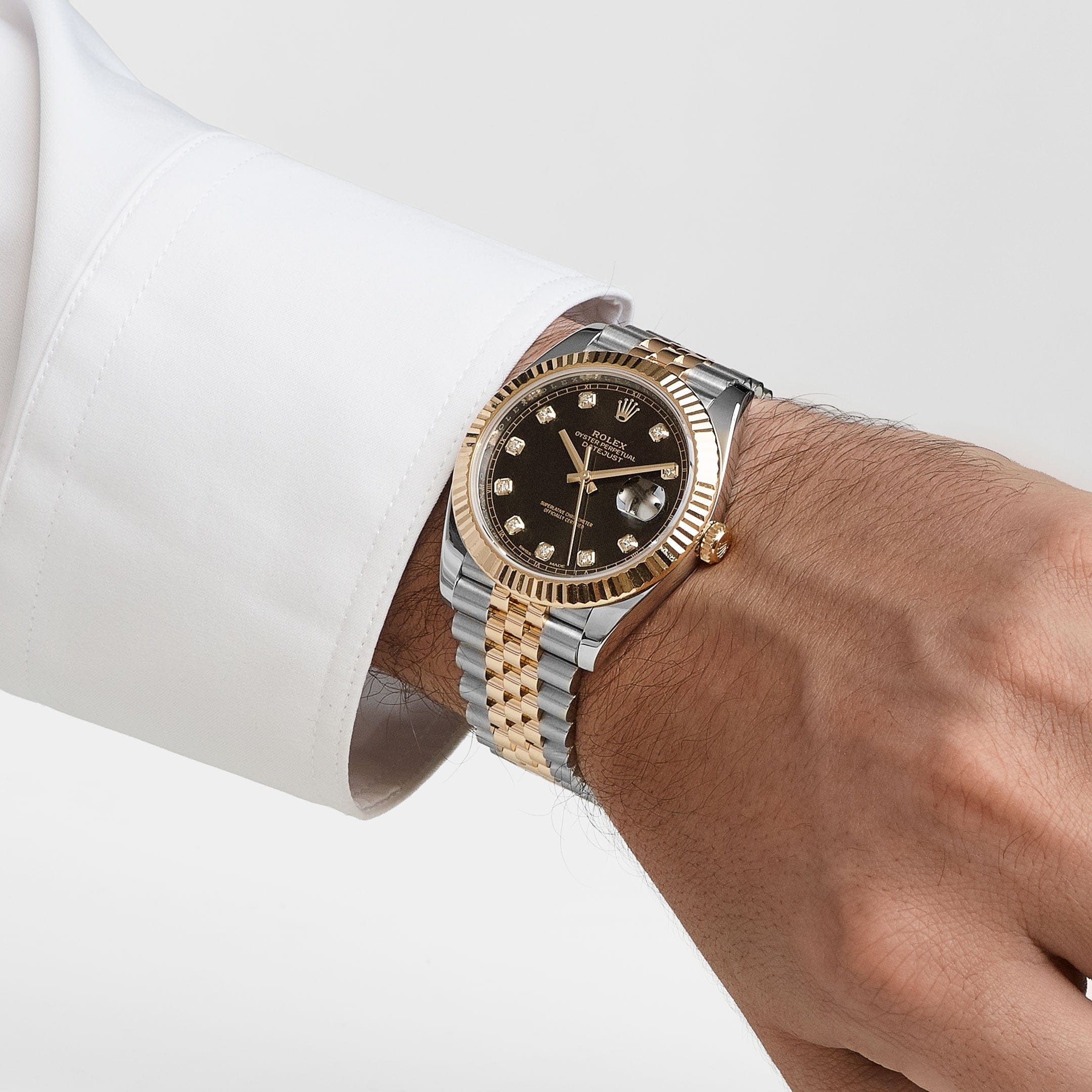 Rolex Datejust 41 126333 Stainless Steel Yellow Gold Black Diamond Dial Jubilee (2018)