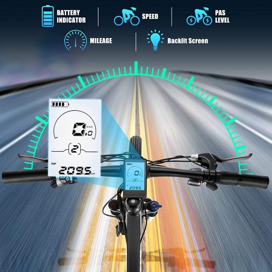 350/500W Electric Bike 27.5” Adults Electric Commuter Bike/Electric Mountain Bike, 36/48V Ebike with Removable 10/10.4Ah Battery, Professional 21/24 Speed Gears
