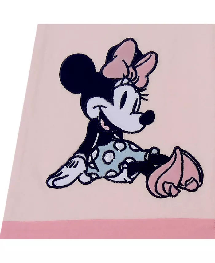 Lambs and Ivy Disney Baby Minnie Mouse Pink Appliqued Cotton Wearable Blanket