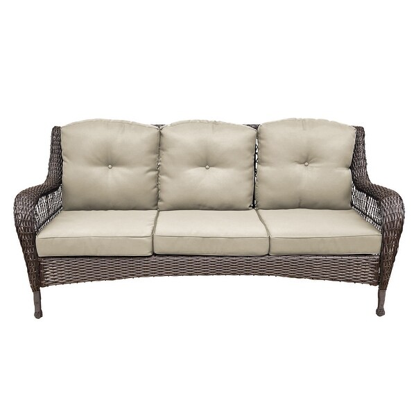6piece Resin Wicker Patio Furniture Conversation Set with High Back