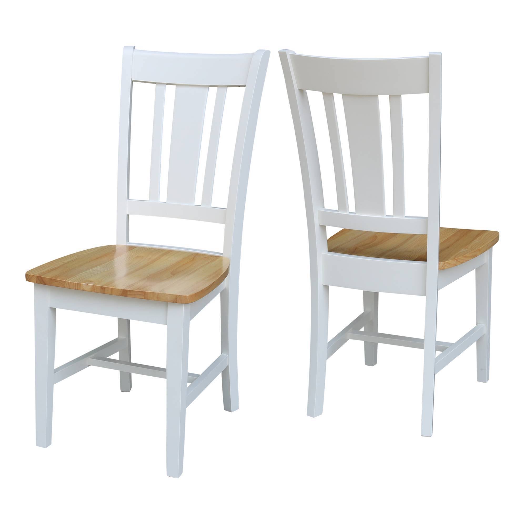 International Concepts San Remo Splatback Chair, Set of 2 - White
