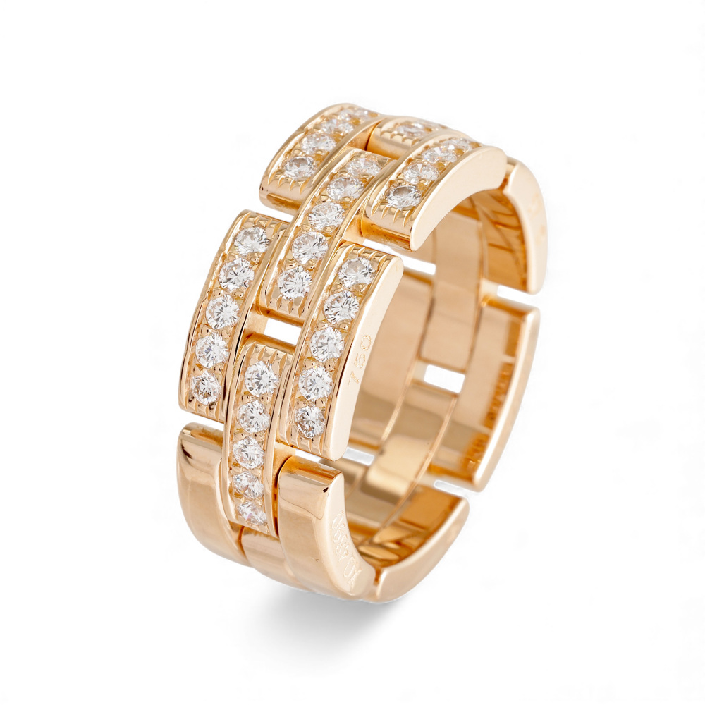 Cartier Mayon Pantale Ring 18K Rose Gold Diamond B4095300