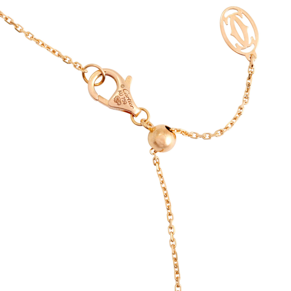 Cartier Cactus Necklace 18K Rose Gold Diamond B7224562