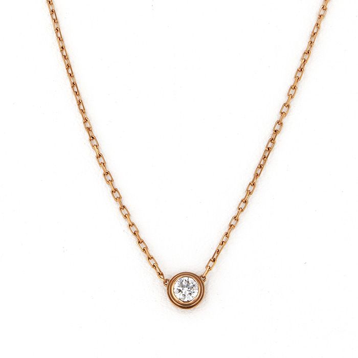 Cartier Damour (diamant Leger) Lm Necklace 18K Rose Gold Diamond
