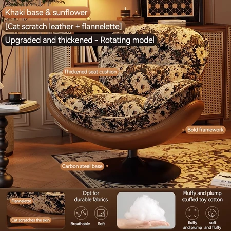 lazy sofa swivel recliner balcony nap single lounge chair living room recliner home rotating leisure chair