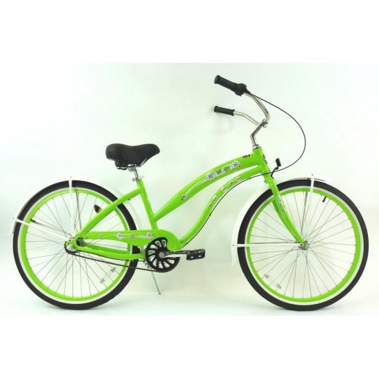 26″ Kruiser3APL Ladies Shimano NEXUS Internal 3-Speed Aluminum Beach Cruiser Bike