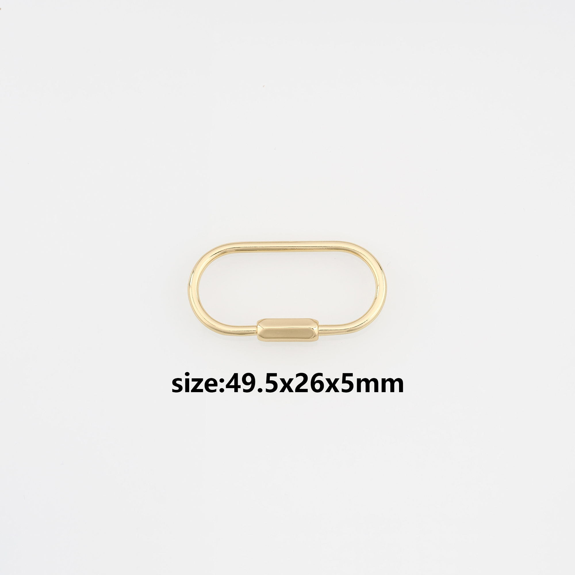 18K Gold Filled Oval Carabiner Clips,Dainty Screw Clasp Lock for DIY Jewelry Finding Necklace Bracelet