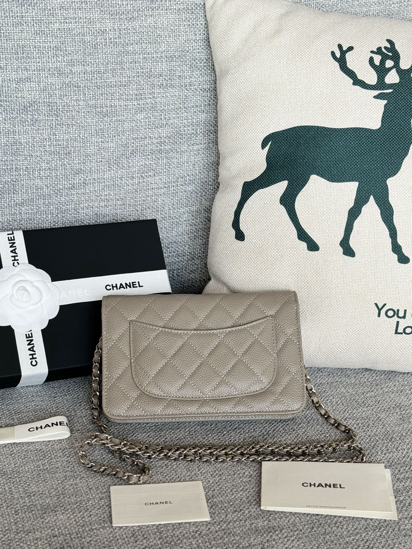 Chanel WOC Metallic Grey