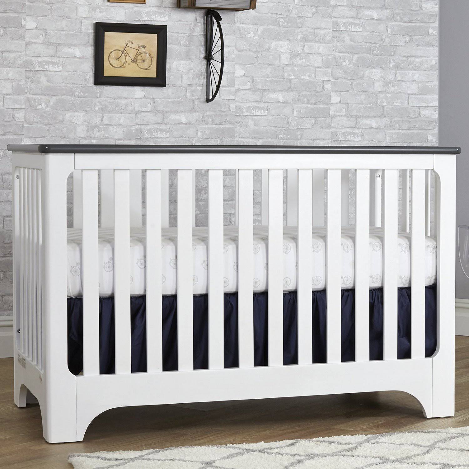 Suite Bebe Brooklyn Island 3-in-1 Convertible Crib, White