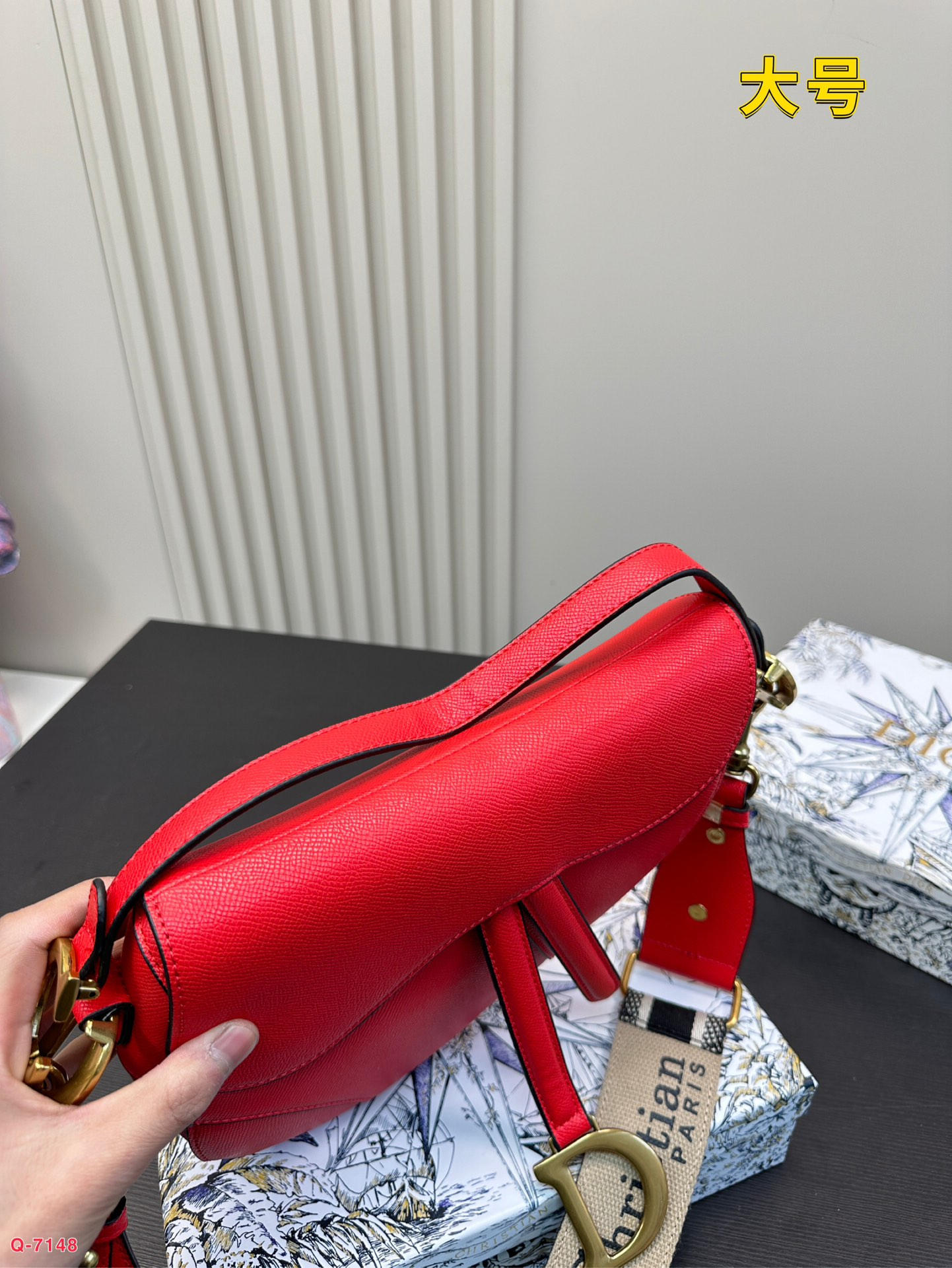 Classic Dior saddle straddle clutch bag red - cnluxepick
